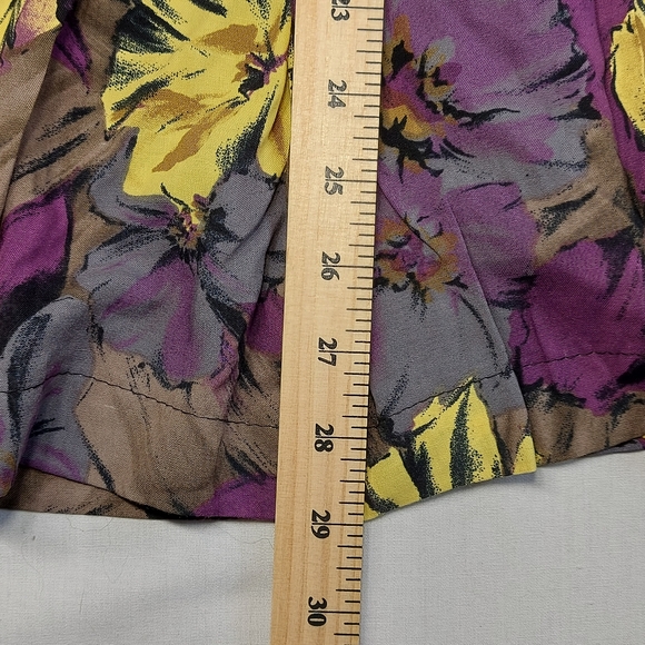 Tochi Vintage Floral Rayon Skirt Blouse Set, Medium - Picture 12 of 16